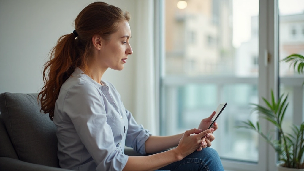 Vrouw met tablet die haar professionele doelen analyseert en monitort, zakelijk kantoor instelling